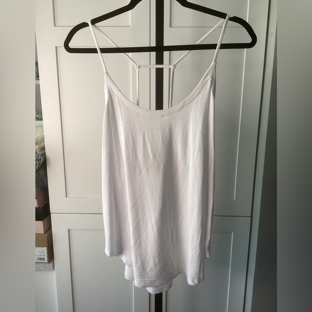 Chaser White Spaghetti Strap Tank Top, size Medium, NWT
